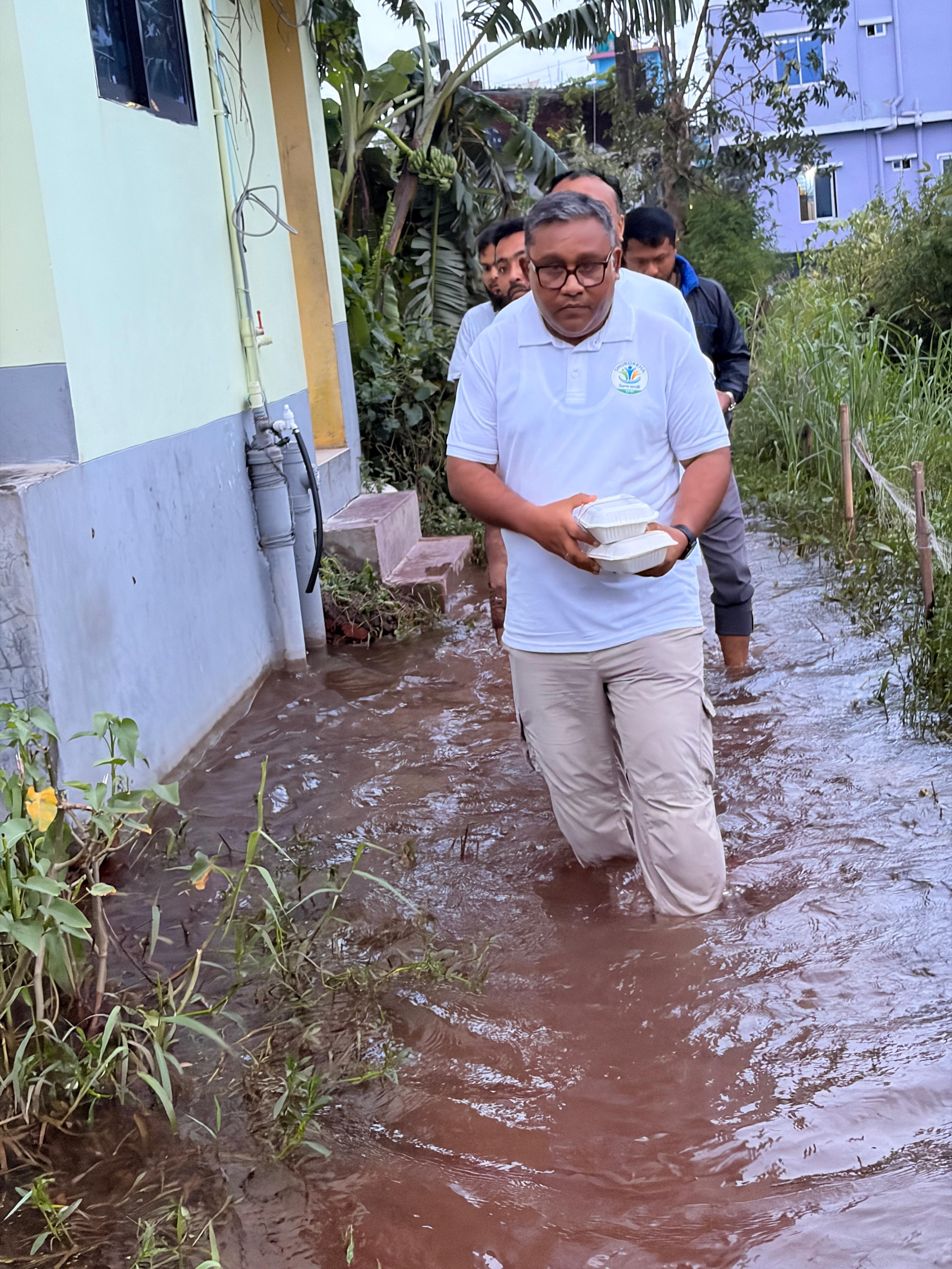 Shurokkha Distributes Meals to Nearly 300 Flood-Affected People in Chattogram