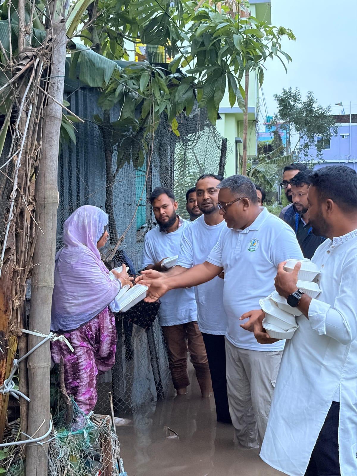Shurokkha Distributes Meals to Nearly 300 Flood-Affected People in Chattogram