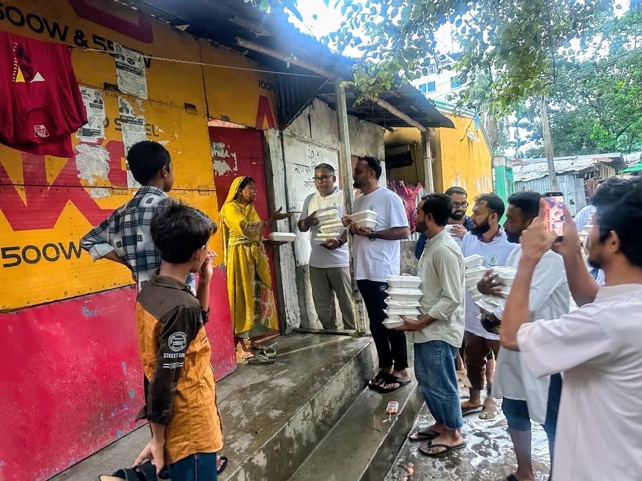 Shurokkha Distributes Meals to Nearly 300 Flood-Affected People in Chattogram